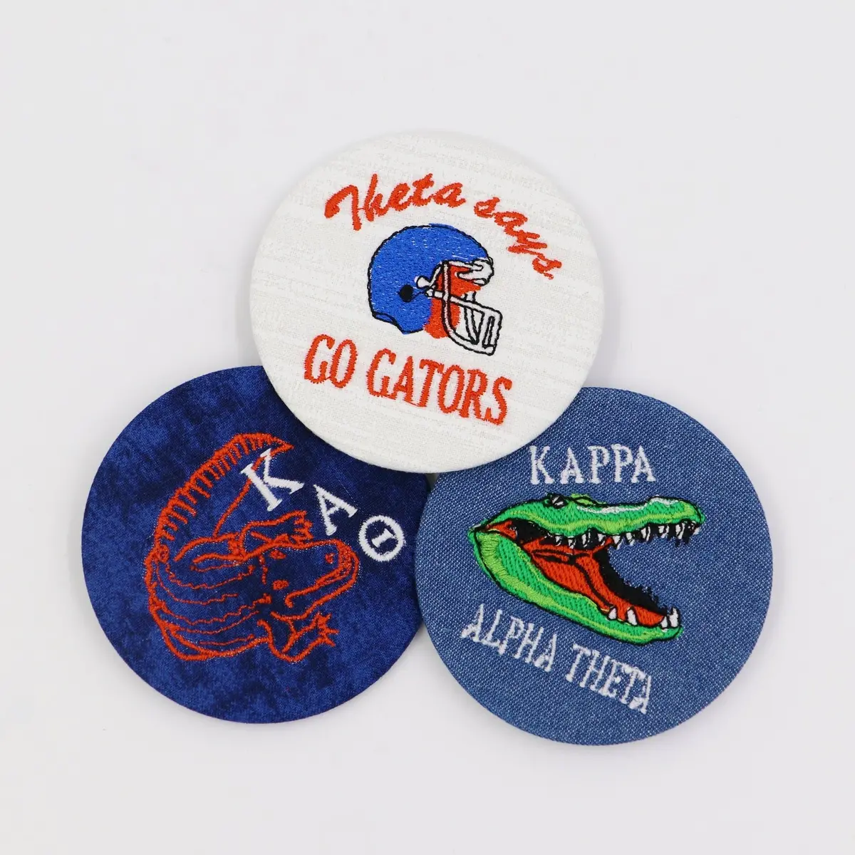 Kappa Alpha Theta Game Day Embroidered Button Set 3 1