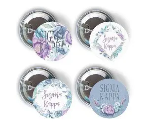 Kappa Delta 4-Pack Sorority Printed Buttons 1