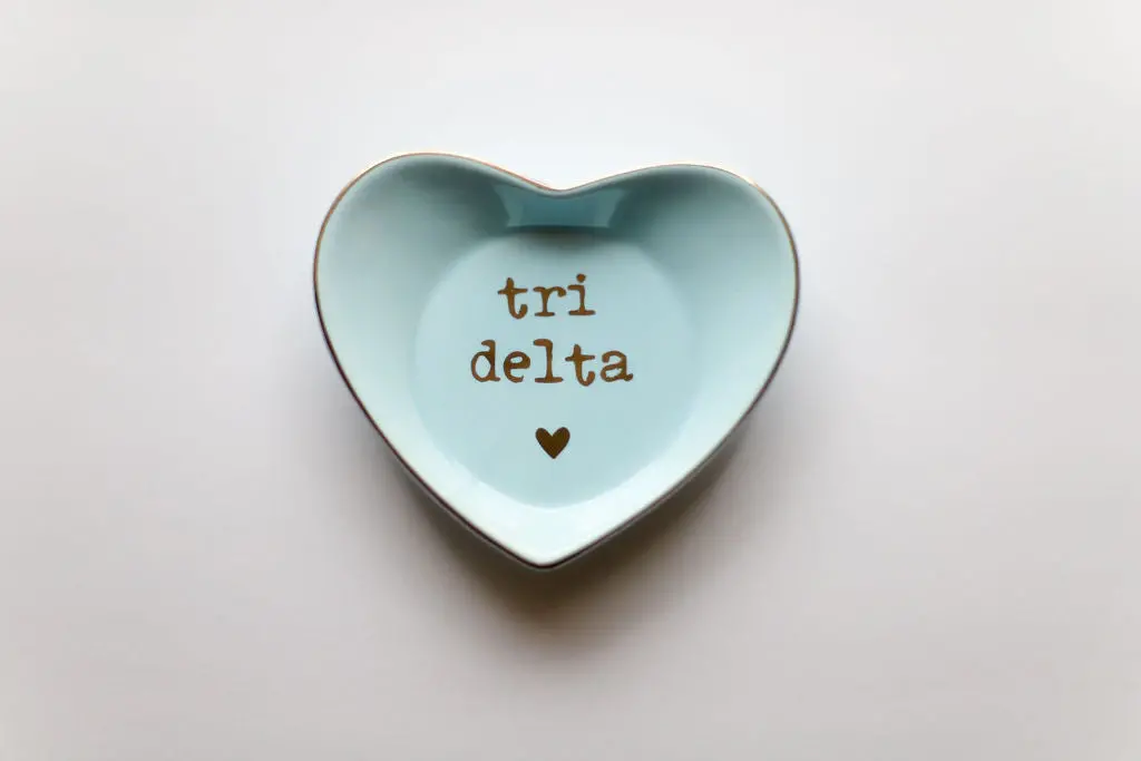 Delta Delta Delta Heart Ring Dish 1