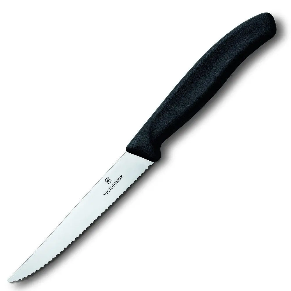 Victorinox Black Serrated Paring Knife 80Mm 1