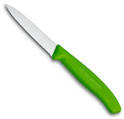 Victorinox Green Serrated Paring Knife 80Mm 1