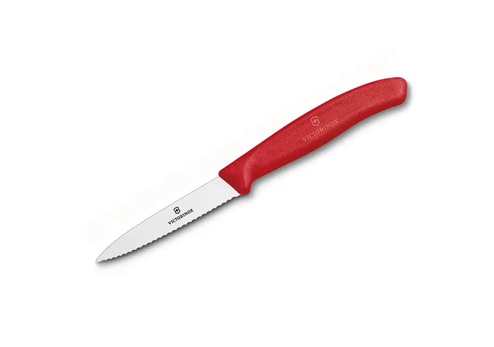Victorinox Red Serrated Paring Knife 80Mm 1