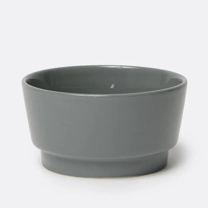 Ceramic Gloss Dog Bowl In Dolphin Grey 1