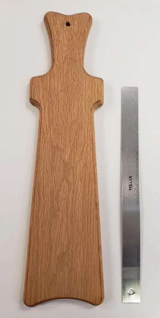 Stained Oak Paddle "E" 1