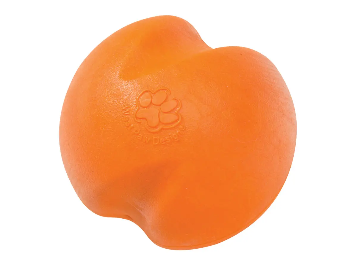 West Paw | Jive Dive Ball In Tangerine (3.25") 1
