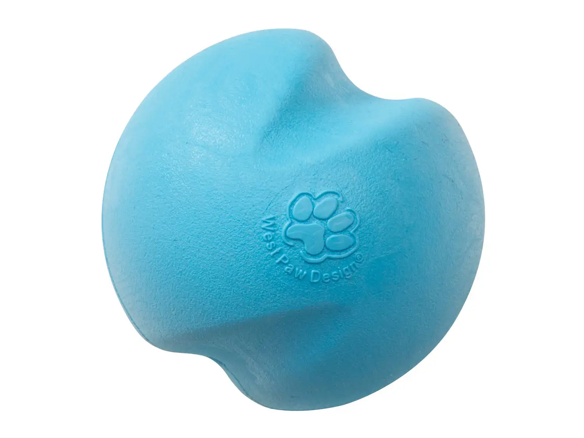 West Paw | Jive Dive Ball In Aqua Blue (2.5") 1