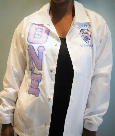Theta Nu Xi Crossing Jacket With Mascot And Year 1