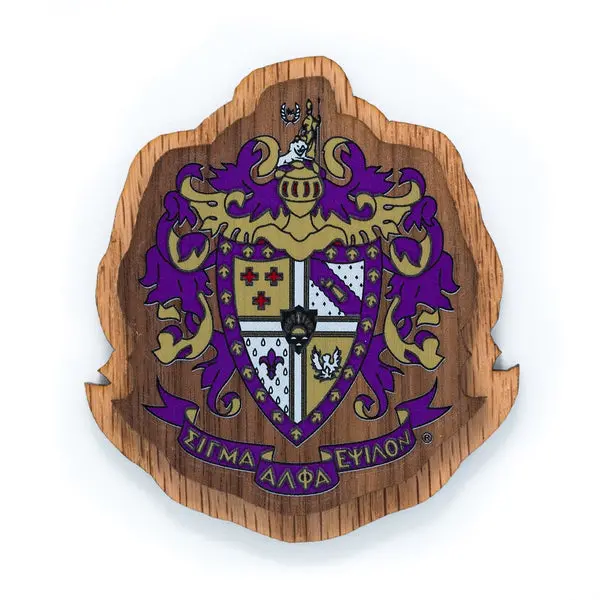 Sigma Alpha Epsilon Large Wood Crest 1