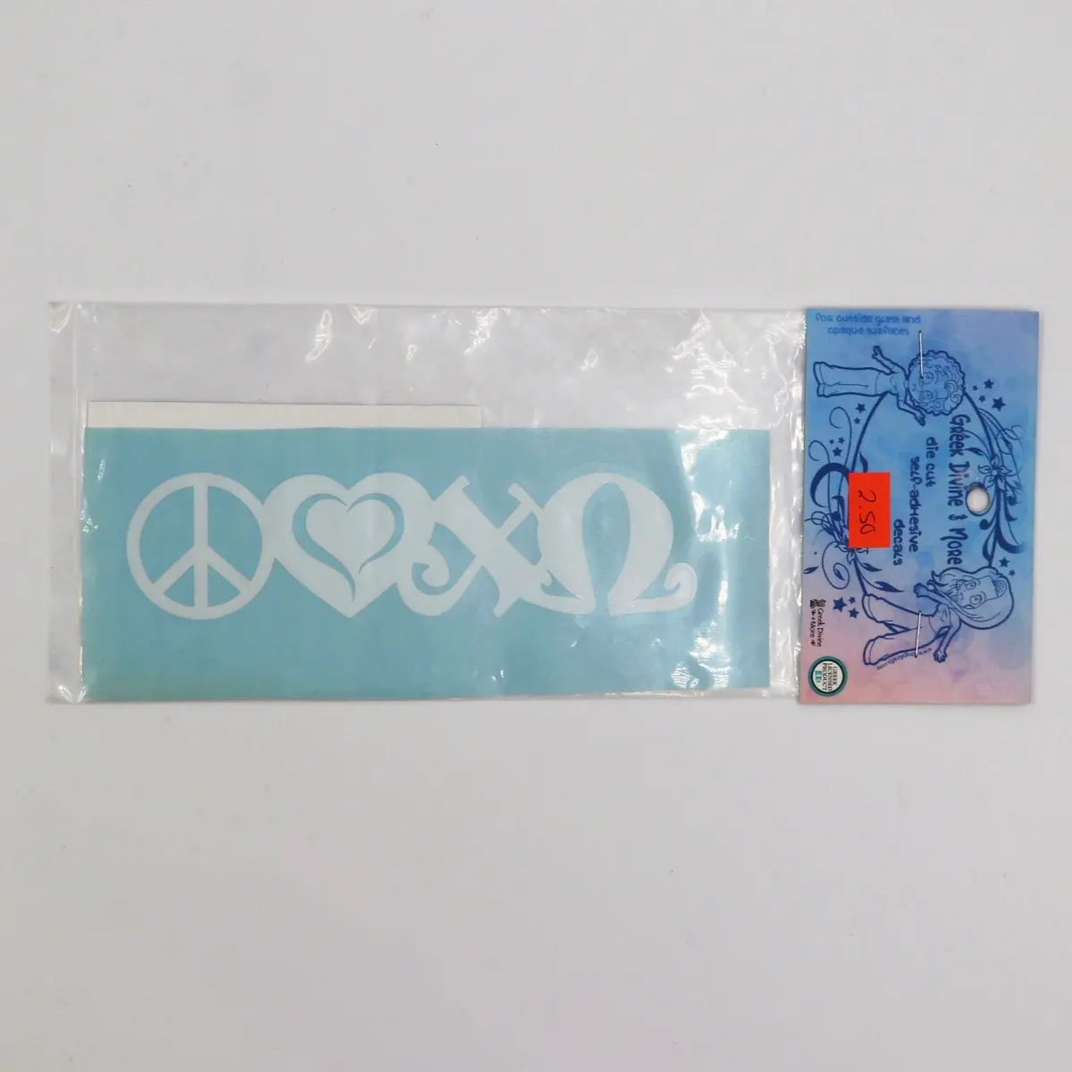 Chi Omega Peace Love Decal - Discontinued 1