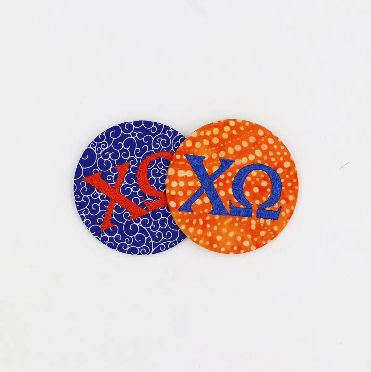 Chi Omega Game Day Embroidered Button 1