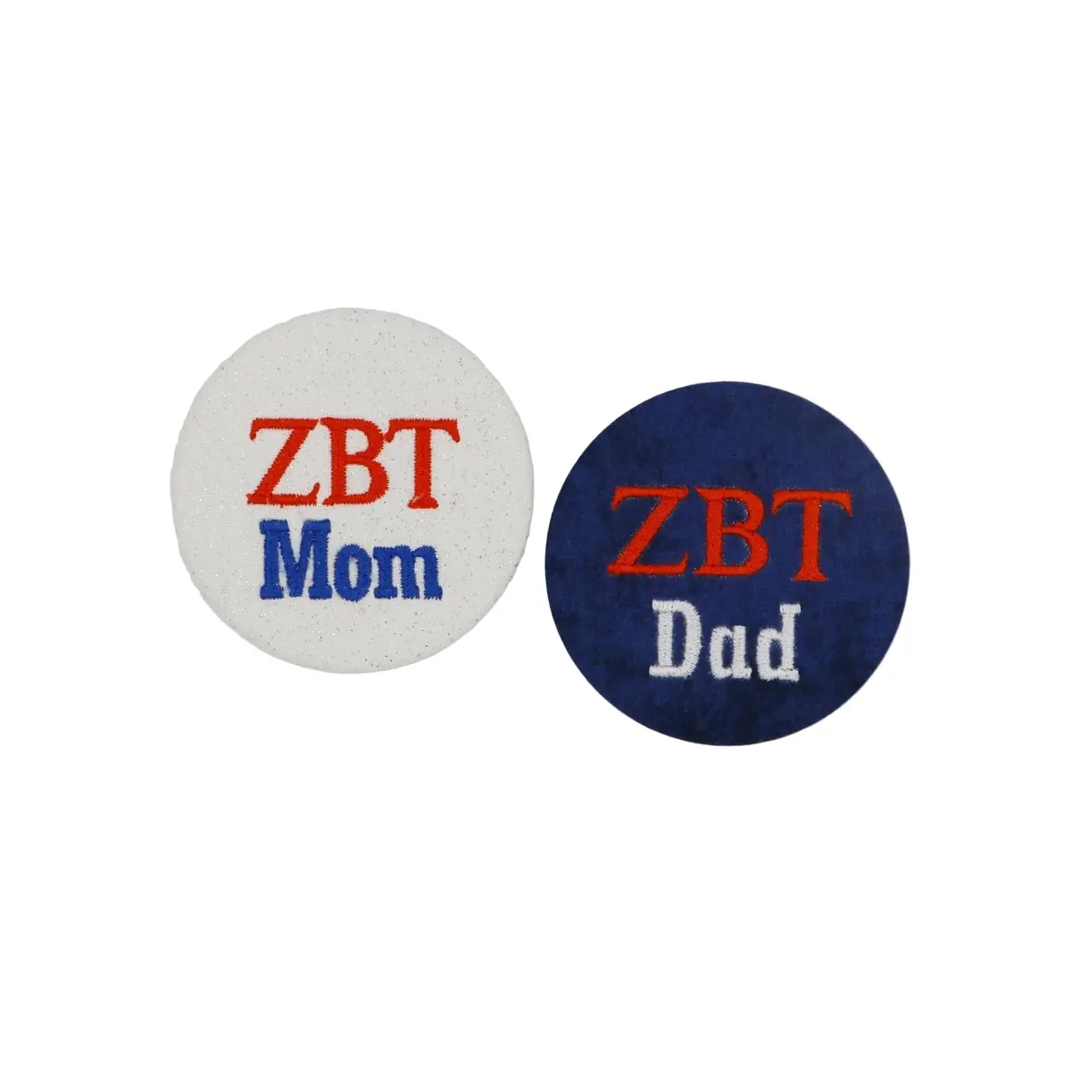 Zeta Beta Tau Mom/Dad Embroidered Button 1