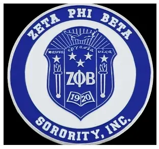 Zeta Phi Beta Round Car Emblem 1