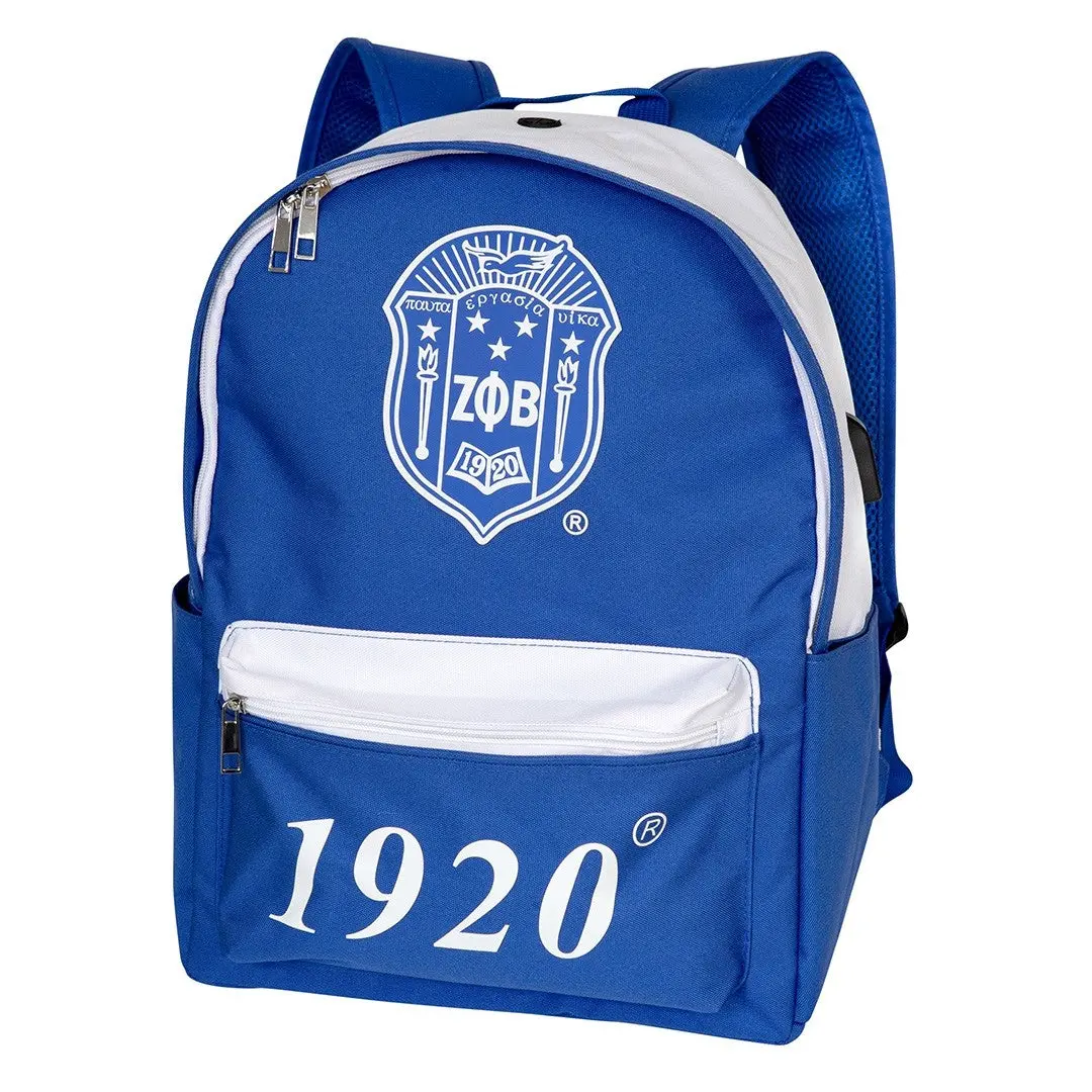 Zeta Phi Beta Usb Port Backpack 1