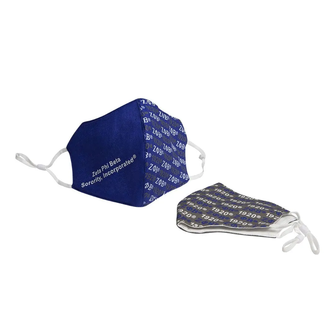 Zeta Phi Beta Hemp Face Masks- Two Pack - Discontinued 1