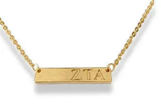 Zeta Tau Alpha Bar Necklace 1