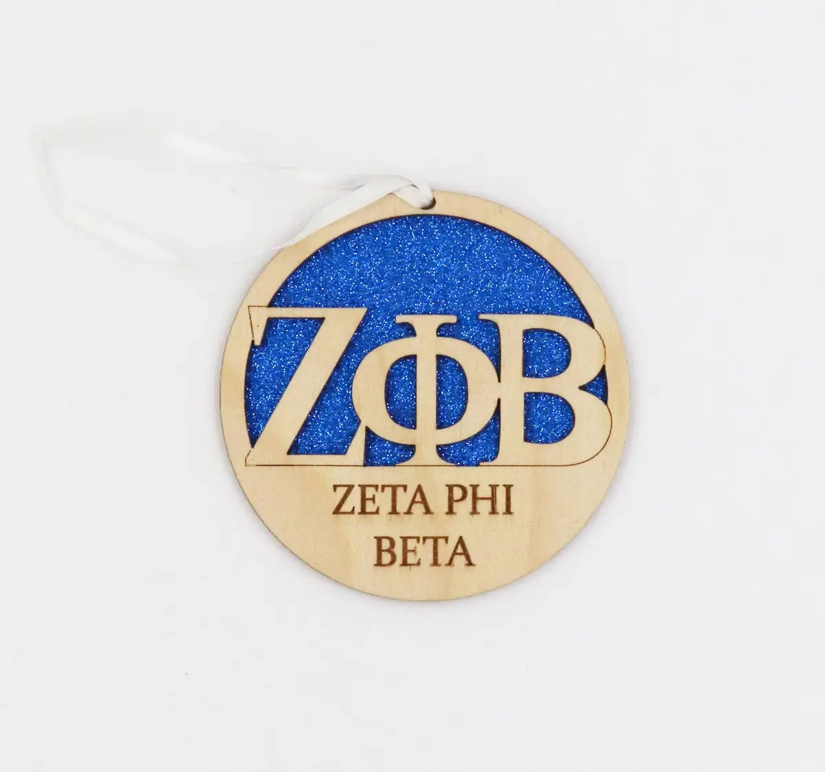 Zeta Phi Beta Glitter Ornament 1
