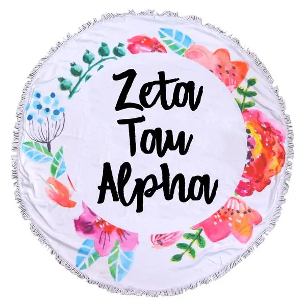 Zeta Tau Alpha Fringe Towel Blanket 1