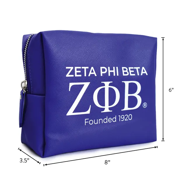Zeta Phi Beta Makeup Bag- Brand Focus Design 1