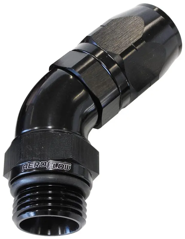 45-Degree Male Orb Swivel Hose Fitting: -4 Orb To -6 An (Af544-06-04Blk) 1