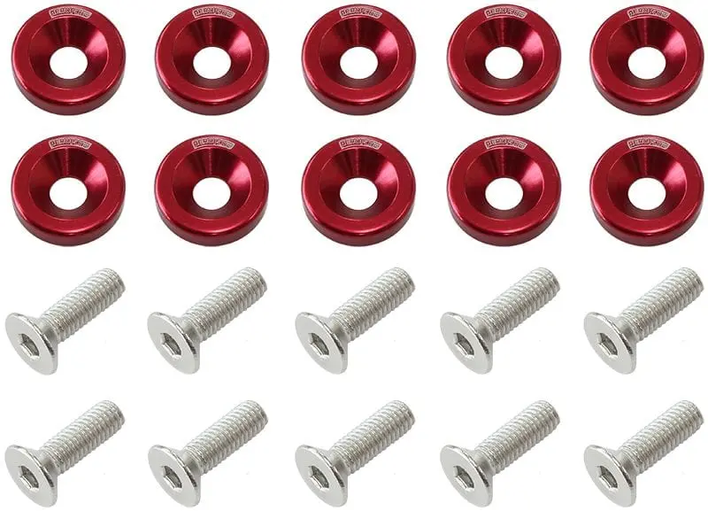 5/16" Billet Fender Dress-Up Bolt Kit – 10-Piece Pack (Af64-4371R) 1