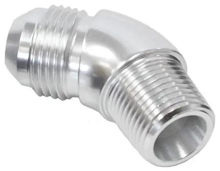Full-Flow Npt To An Adapter – 3/4-Inch Npt To -10An, 45° Elbow Configuration 1