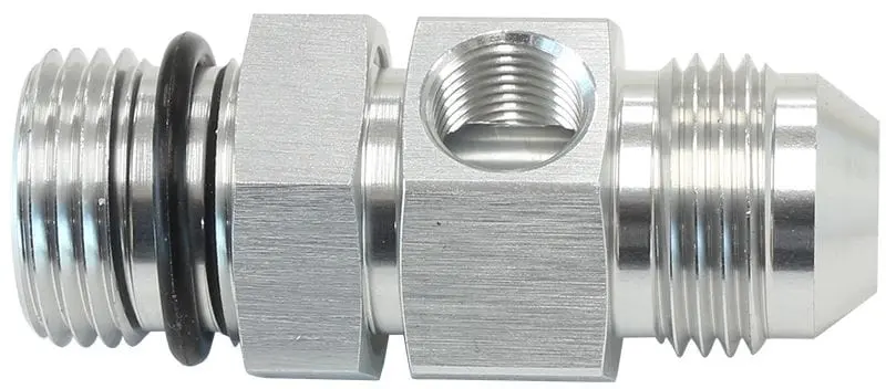 -8Orb To -8An Swivel Extension Fitting With 1/8" Tap Port 1