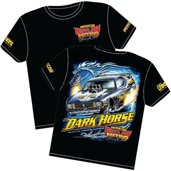 Dark Horse Mustang Outlaw Nitro Funny Car Graphic T-Shirt – Rtdh-5T 1