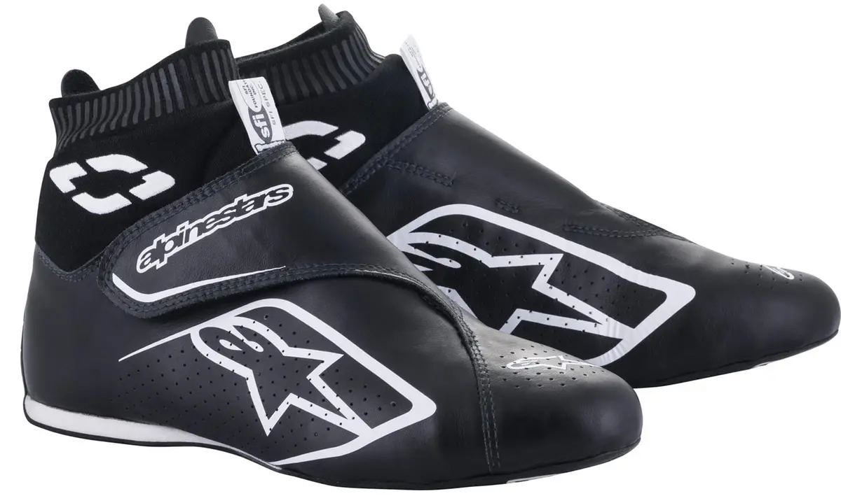 Alpinestars Supermono V2 Racing Shoes – Size 12, Black/Red 1
