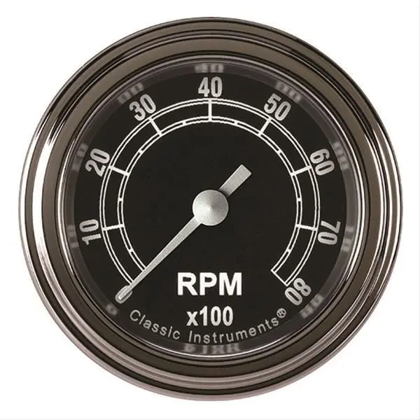 Classic Instruments Traditional Analog Tachometer – Chrome-Finished, Mechanical Drive 1
