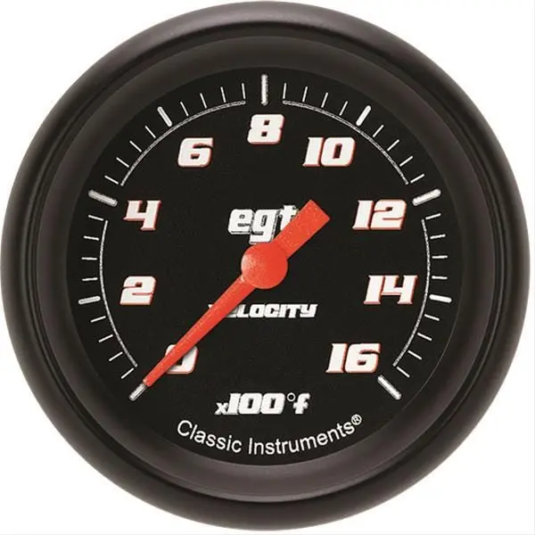 Classic Instruments Vs398Bbpf Velocity Series Gauges – Black Face, White Needle, Led Backlight 1