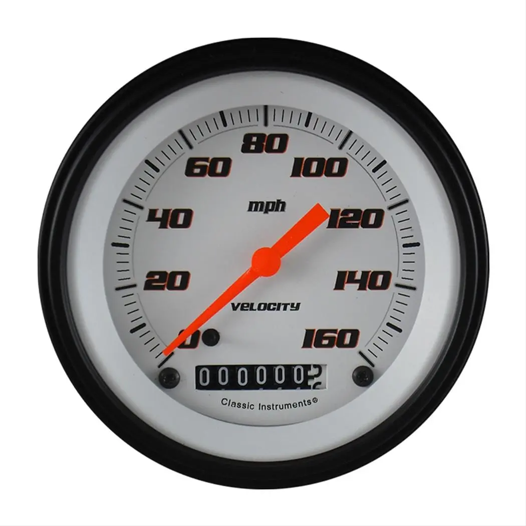 Classic Instruments Velocity Series White-Backlit Speedometer - Vs55Wblf 1