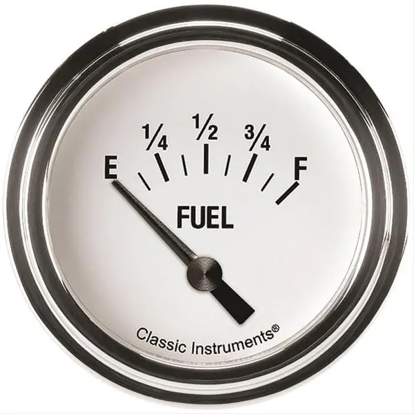 Classic Instruments White Hot Series Fuel Level & Oil Pressure Gauge Combo (Wh212Slf) 1