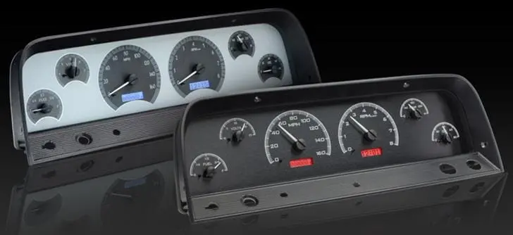Dakota Digital Vhx-64C Analog Gauge System – Direct-Fit Cluster For Pickup Trucks, White Face 1