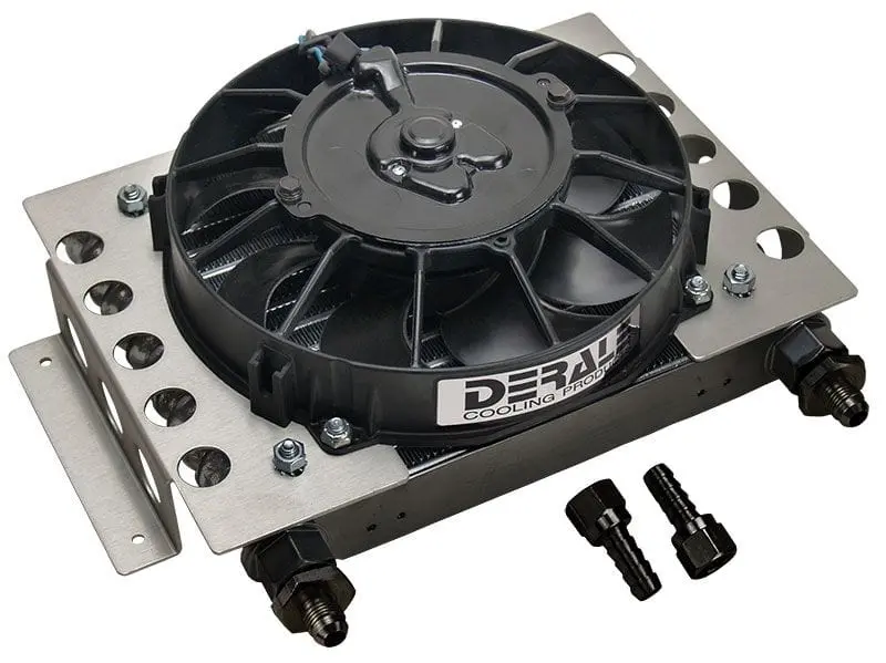 Derale Atomic-Cool Remote Fluid Cooler With Integrated Fan – Universal Mount Dp13750 1